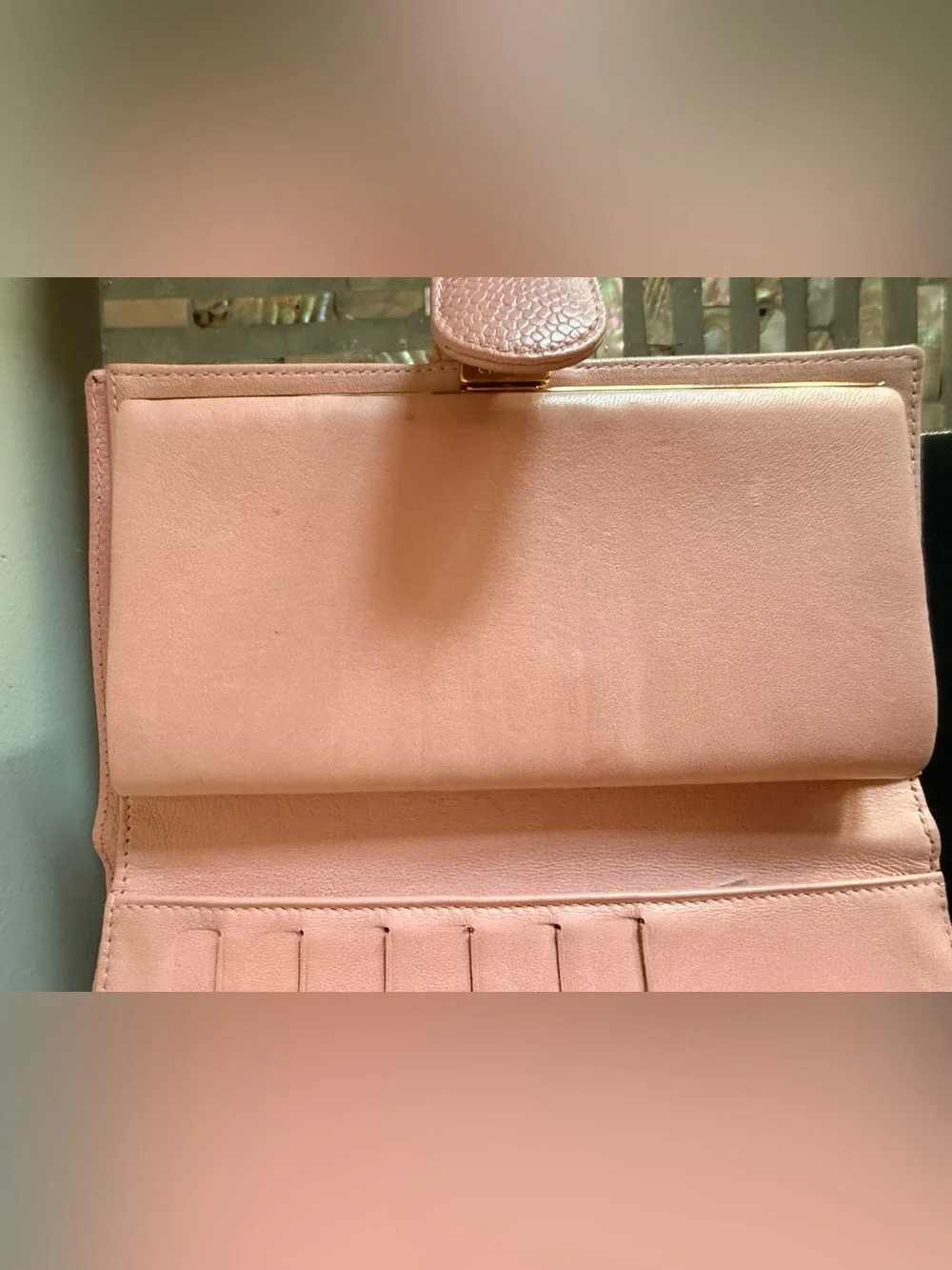 CHANEL pink leather